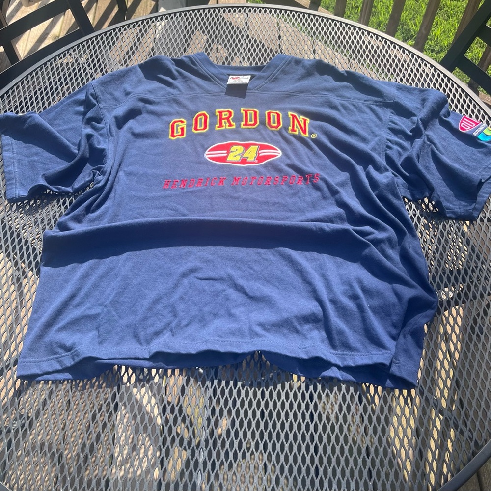 2X Jeff Gordon 24 Nascar Blue Hendrick Motorsports Dupont Automotive Racing Tee